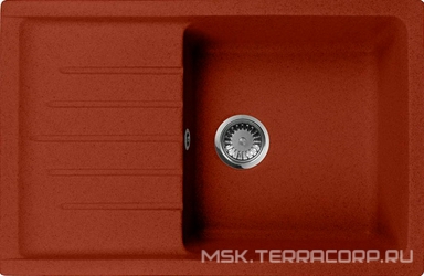 Мойка кухонная AquaGranitEx M-27 красный марс| 49x74x20
