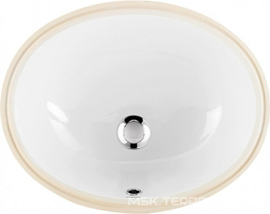 Раковина для установки под столешницу, овальная 49,5(56,5)х37,5(44,5)хh15,5см,  ZZ Sanindusa Vouga 108350004