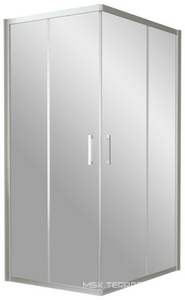 Душевое ограждение , 900x1200x1900 мм,  профиль матовый хром, стекло сатин с покрытием QuickNano, БЕЗ поддона ZZ Vegas Glass ZA-F ZA-F 90*120 07 10 QuickNano