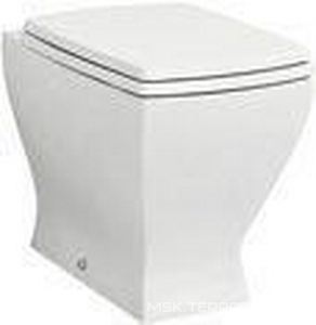 Унитаз напольный, пристенный 36х54см, БЕЗ сиденья, монтаж со скрытым в стене бачком, крепёж в компл., (цв. белый),  ZZ ArtСeram Jazz JZV002 01; 00