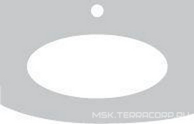 Столешница 84х54,5хh2см, с пристенной панелью, с 1 отв.д/смес., (мрамор цв.Blanc de Carrare), Hermitage ZZ