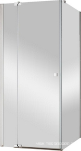 Душ.огражд.прямоуг. 900х1000хh1950мм, распаш.дверь с неподв.сегм. 900мм(вход595мм) и бок.стенкой, Правое/Левое, (ст.прозр.,8мм, фурн/хром),  ZZ Cezares Valvola VALVOLA-AH-1-90/100-C-Cr / альт.арт.VALVOLA-AH-1-90/100-C-Cr