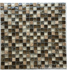 Мозаика Мозаика из стекла на сетке SK10-058 |30x30 Спектр-М Микс стекло SK10-058