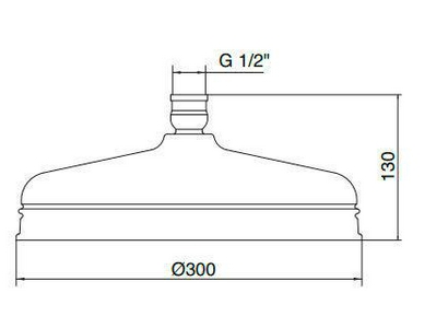 Душ верхний, стационарный "Классика", лейка d 30см  (цв.бронза), 3M ZZ 3M Showers & Thermostat RTBR123 UU