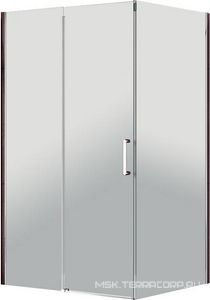 Душевой уголок 1200х900хh2000мм, прямоуг., правый/левый, (стекло прозрачное 8мм Easy Clean, фурн.цв.хром),  ZZ Vincea Dice VSR-4D9012CL