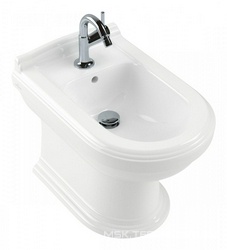 Биде напольное 370х575мм, 1 отв. д/смес., крепл. к полу в компл., (R1 white alpin ceramicplus), Venticello XX