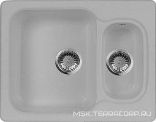 Мойка кухонная AquaGranitEx M-09 серая| 49x61x18