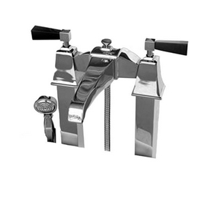 Смеситель для ванны напольный h856мм, ножки, шланг, лейка, кронштейн в компл., (цв.хром, чёрный хрусталь),  ZZ Devon & Devon Vip Time 2VPTIME235CRNE