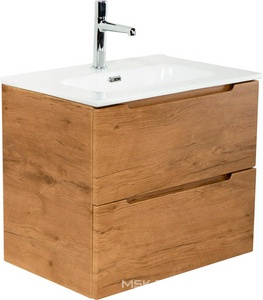 База под раковину подвесная с 2 выкатными ящиками, 51х39хh51,5см, без раковины, (цв.Rovere Nature),  ZZ BelBagno Etna 39 ETNA39-500/390-2C-SO-RN-P