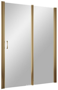 Дверь в нишу , 110x190 см, правая, распашная с неподвижным элементом, профиль бронза, стекло сатин ZZ Vegas Glass EP-F-1 EP-F-1 0110 05 10 прав.