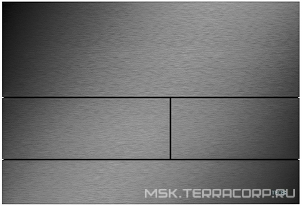 Панель смыва с двумя клавишами, для застенного модуля д/унит., д/горизонт/вертик. установки, (металл цв.сатин, черный хром),  ZZ Tece TECEsquare 9240836