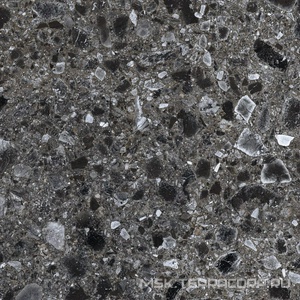 Керамогранит для пола Kerranova terrazzo Керамогранит K-333/MR Dark Grey 60х60 Серый K-333/MR/600x600x9