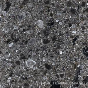 Керамогранит для пола Kerranova terrazzo Керамогранит K-333/MR Dark Grey 60х60 Серый K-333/MR/600x600x9
