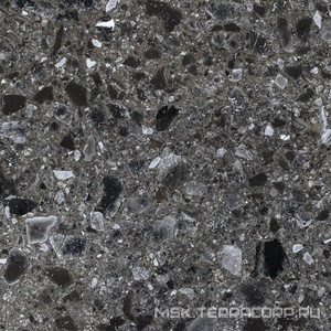Керамогранит для пола Kerranova terrazzo Керамогранит K-333/MR Dark Grey 60х60 Серый K-333/MR/600x600x9