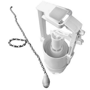 Цепочка с ручкой, (отдельно для механизма слива арт.7545 / 7546 бачка с высокой трубой), (цв.ручки белый, цвет цепочки хром), ЗАПЧАСТЬ, Kerasan ZZ Kerasan Универсал 751190cr/bi Цепочка хром+ручка белая