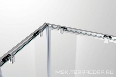 Душевой уголок 1000х1000хh1950мм, квадрат, (стекло прозр.Idrorepellente 6мм, фурн.цв.хром),  ZZ Cezares Molveno MOLVENO-A-2-100-C-Cr-IV