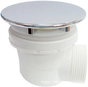 Сифон для душевого поддона, 60мм, с сухим затвором, накладка слива 90мм цв.хром, RGW Velplex QYD-06 ZZ RGW Универсал 18241106-01