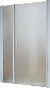 Дверь в нишу , 1020-1070x1890 мм, ПРАВАЯ,  распашная с неподвижным элементом, матовый хром, стекло сатин ZZ Vegas Glass EP-F-2 EP-F-2 NOVO 105 07 10 / ПРАВАЯ