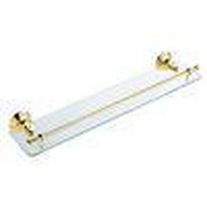 Полочка стеклянная с металл. креплениями и ограждением, 600мм, (цв. GF/золото),  ZZ Nicolazzi Classica 1480 GF