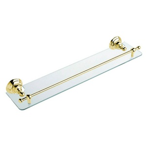 Полочка стеклянная с металл. креплениями и ограждением, 600мм, (цв. GF/золото),  ZZ Nicolazzi Classica 1480 GF