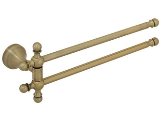 Полотенцедержатель двойной поворотный L30 см, бронза ZZ