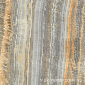 Керамогранит для пола и стены Ariostea Ultra Onici Grey Onyx Vein Cut Lev Silk 6 мм 150x150 UO6SK150557