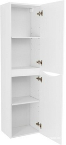 Шкаф подвесной с двумя распашными дверцами, ПЕТЛИ СПРАВА, две полки внутри, 400х300хh1500мм, (цв.Bianco Lucido),  ZZ BelBagno Marino FLY-MARINO-1500-2A-SC-BL-P-R