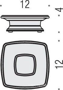 Мыльница настольная, (стекло матовое, основание цв.хром),  ZZ Colombo Portofino B3242