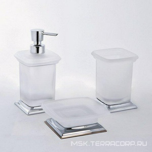 Мыльница настольная, (стекло матовое, основание цв.хром),  ZZ Colombo Portofino B3242