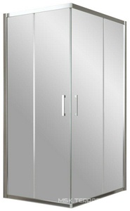 Душевое ограждение , 957х1172х1900 мм (нестандарт), профиль гл. хром, стекло прозрачное, БЕЗ поддона ZZ Vegas Glass ZA-F ZA-F 957*1172 08 01