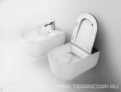 Биде подвесное 52х35см, крепёж в компл., (цв.glossy white),  ZZ ArtСeram The One THB001 01; 00