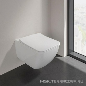 Сиденье для унитаза (тонкое Slimseat Line SANDWICH), с Quick Release и Soft Closing, (цв. 01 white),  Villeroy & Boch Venticello 9M80S101