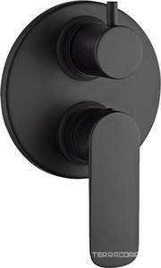 Смеситель для душа, встраиваемый в стену, с переключателем, (цв.черный матовый),  ZZ Paini Nove 09PZ6911