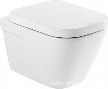 Унитаз подвесной компактный 50x35см, безободковый Rimflush, скрытый крепёж, без сиденья,  ZZ Sanindusa Look 134034004