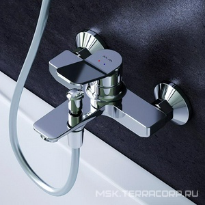 Смеситель для ванны/душа  излив 164мм, с установ.компл., БЕЗ аксессуаров, хром AMPM X-Joy F85A10000