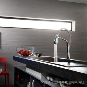 Смеситель для кухни, с выдвижным душем, электронный, сенсорный, LED-панель управления, (цв.хром),  ZZ Nobili Kizoku KZ00113CR