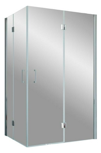 Душевое ограждение  120x100x190 см, угловое прямоугольное, двери распашные, профиль гл.хром, стекло прозрачное ZZ Vegas Glass AFA-F AFA-F 120*100 08 01