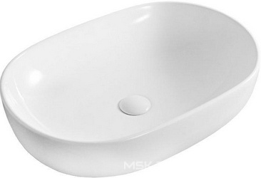Раковина накладная на столешницу, овальная 600x420xh140мм, без отв.д/смесит., без перелива, BelBagno ZZ