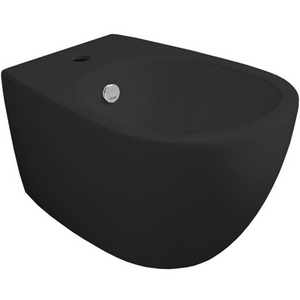 Биде подвесное, 56х36,5см, БЕЗ крепежа, (цв.черный матовый),  ZZ Simas Vignoni VI 19 nero matt