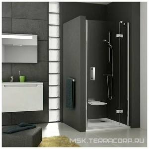 Душевая дверь в нишу -120 B-R, стекло - Прозрачное, профиль - хром, с установочным комплектом ZZ Ravak SMSD2 0SPGBA00Z1