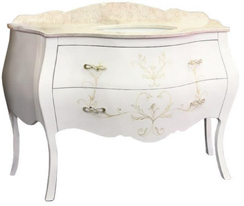 База под раковину, 131х61хh85см, с 2-мя выдв. ящиками, (БЕЗ столешницы арт.CARL04хх и раковины арт.LSOT), (цв. Dec Celeste Crema),  XX Cezares Carlotta CARL02.04 Dec Celeste Crema