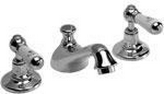 Смеситель для раковины на 3 отв., c д/к, (цв.хром, ручки цв.белый),  ZZ Devon & Devon Dandy MARF46CR