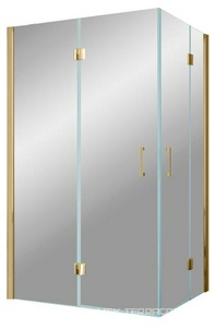 Душевое ограждение  100x120x190 см, левое, угловое прямоугольное, двери распашные, профиль бронза, стекло туркузан ZZ Vegas Glass AFA-F AFA-F 120*100 05 R лев.