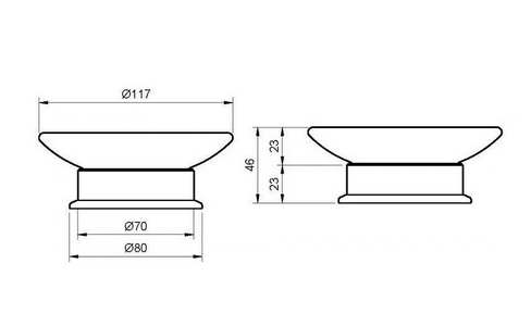 Мыльница настольная керамическая, (цв.золото),  ZZ Cezares Aphrodite APHRODITE-SODP-03/24