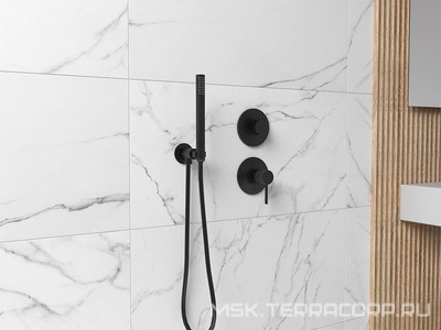 Смеситель для душа, встраиваемый в стену, (цв.черный матовый),  ZZ Paini Cox 78PZ690