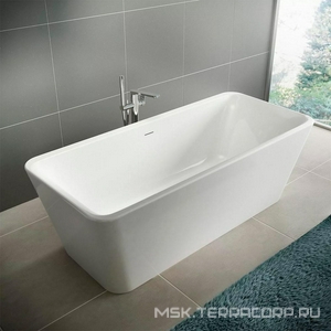 Ванна 180х80хh60см, свободностоящая, акриловая, слив-перелив нажимной цв.хром в компл.,  XX Ideal Standard Tonic II E398101