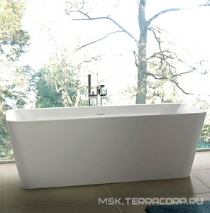 Ванна 180х80хh60см, свободностоящая, акриловая, слив-перелив нажимной цв.хром в компл.,  XX Ideal Standard Tonic II E398101