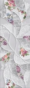 Керамическая плитка для стены Eletto Malwiya  Grey "Floris"24.2x70 506961101