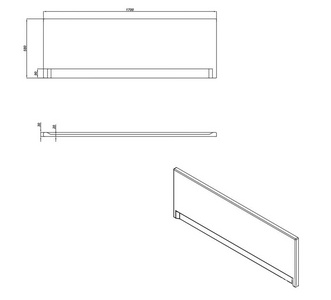 Фронтальная панель к ванне  170 ZZ Cersanit Lorena 63328