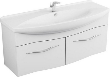 Тумба подвесная "Carino"-120, 2 ящика, БЕЗ раковины арт.641242, цв.белый ZZ
